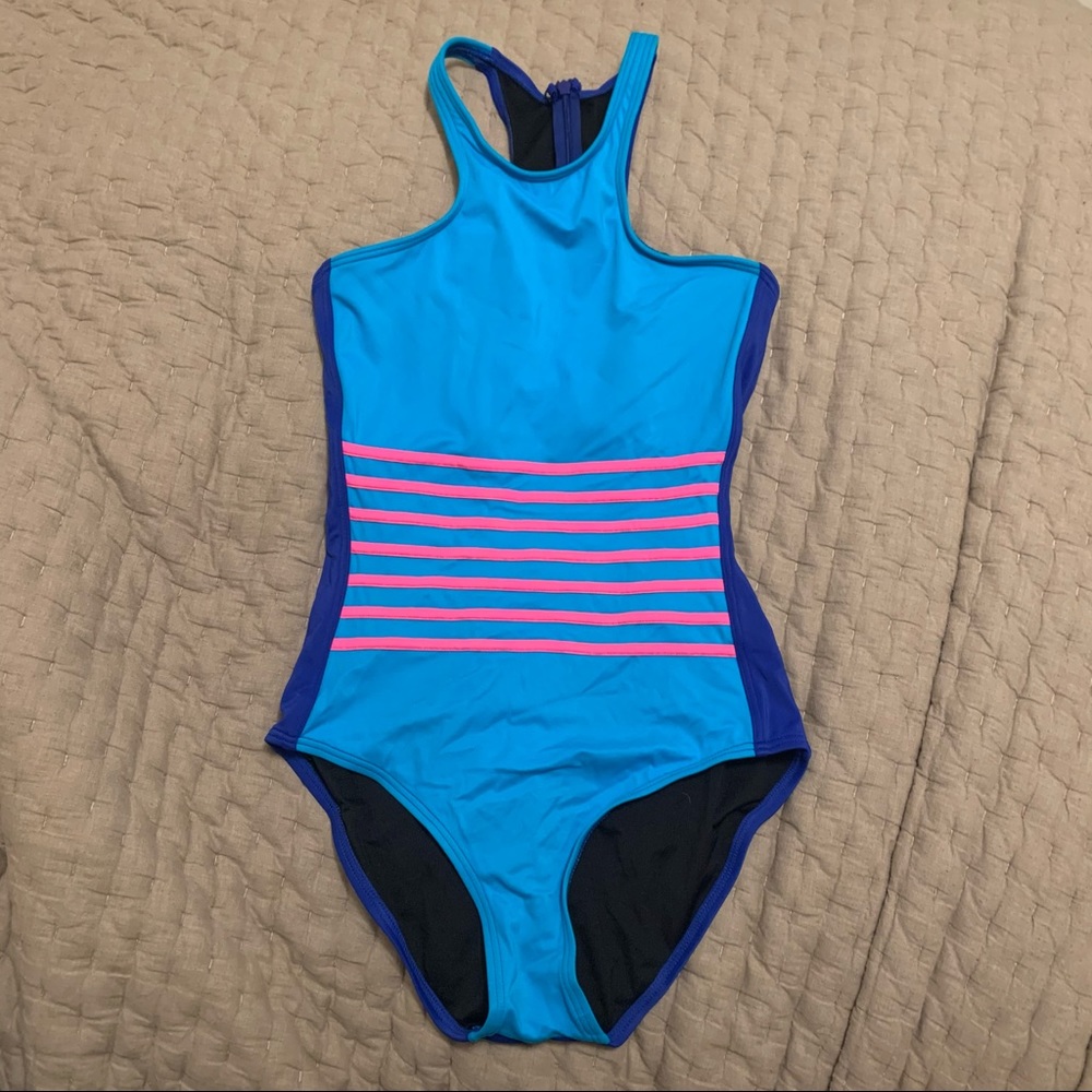 One piece racer back swimsuit